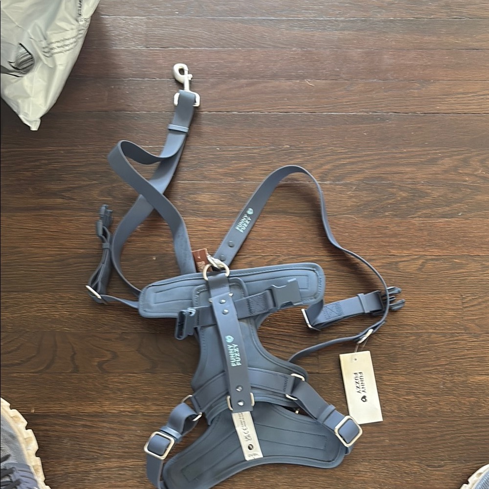 Blue Adjustable Dog Harness for Secure Walks